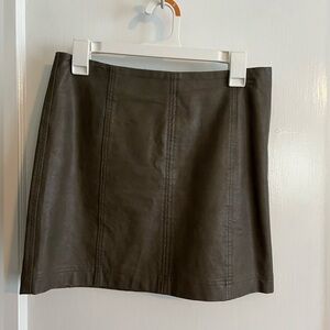She and sky pleather mini skirt - dark brown